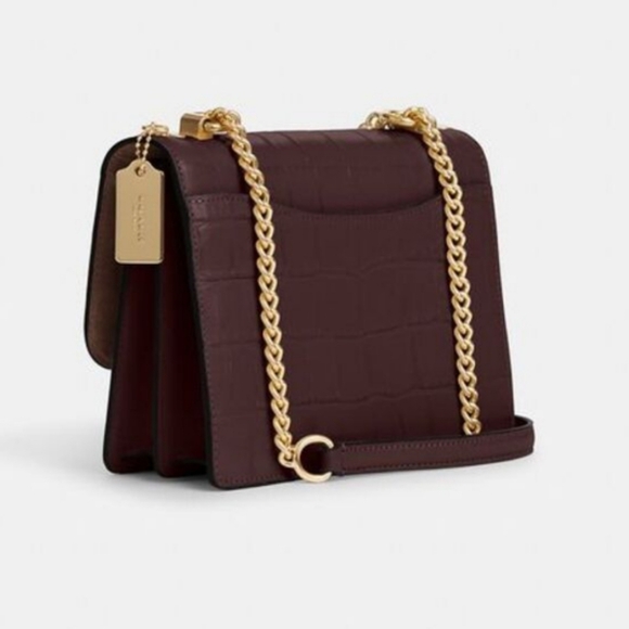 New! Coach Klare Crossbody Bag in Gold/Merlot Style No. CC840 - Picture 2 of 6